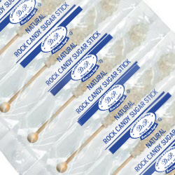 WHITE, NATURAL ROCK CANDY STICKS from Miami Candies