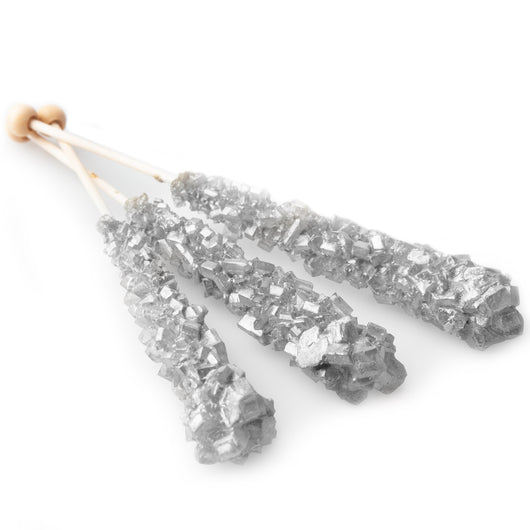 WEDDING ROCK CANDY STICKS -SILVER