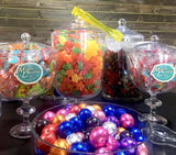 CARAMEL FILLED FOILED MILK CHOCOLATE BALLS - ROYAL BLUE