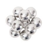 CARAMEL FILLED FOILED MILK CHOCOLATE BALLS - SILVER