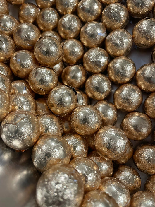 FOILED CHOCOLATE BALLS GOLD 1LB