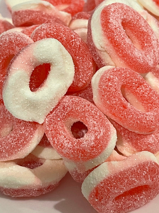 GUMMY RINGS PINK STRAWBERRY 2.2LB