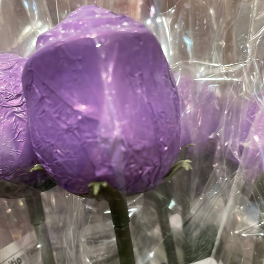 FOILED MILK CHOCOLATE ROSE PURPLE