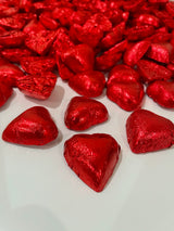 HEARTS SOLID MILK CHOCOLATE IN RED 1LB