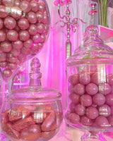 CARAMEL FILLED FOILED MILK CHOCOLATE BALLS - LIGHT PINK