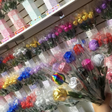 FOILED MILK CHOCOLATE ROSE<br>HOT PINK