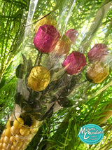 FOILED MILK CHOCOLATE ROSE<br>HOT PINK