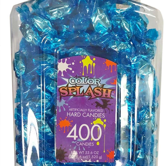 blue wrapped candies