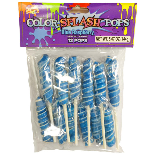 BLUE RASPBERRY, COLOR SPLASH POPS from Miami Candies Sweets & Snacks