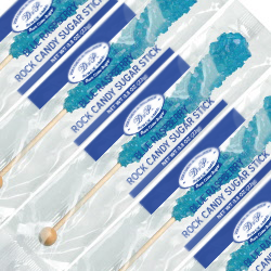 BLUE, RASPBERRY ROCK CANDY STICKS from Miami Candies
