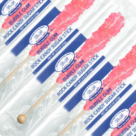 LIGHT PINK, BUBBLE GUM ROCK CANDY STICKS from Miami Candies