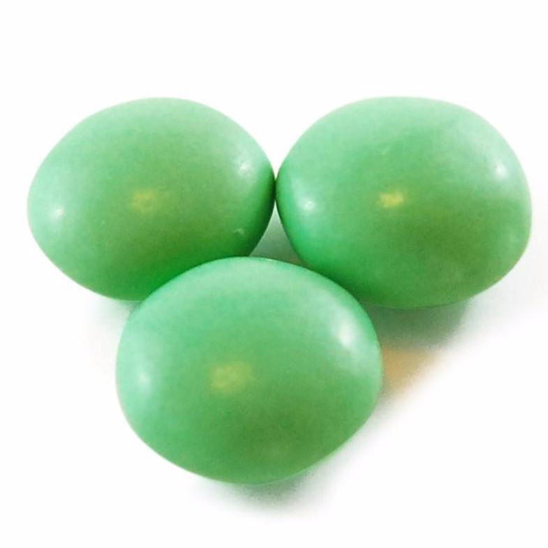MILK CHOCOLATE GEMS/DROPS PASTEL GREEN Miami Candies, LLC.
