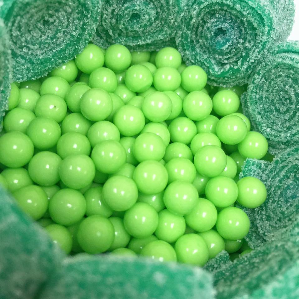 GREEN APPLE, SOUR POWER BELTS from Miami Candies Sweets & Snacks