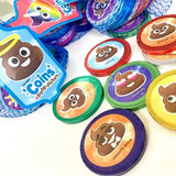 FOILED MILK CHOCOLATE COINS + POOP STICKERS