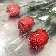 FOILED MILK CHOCOLATE ROSE<br>RED
